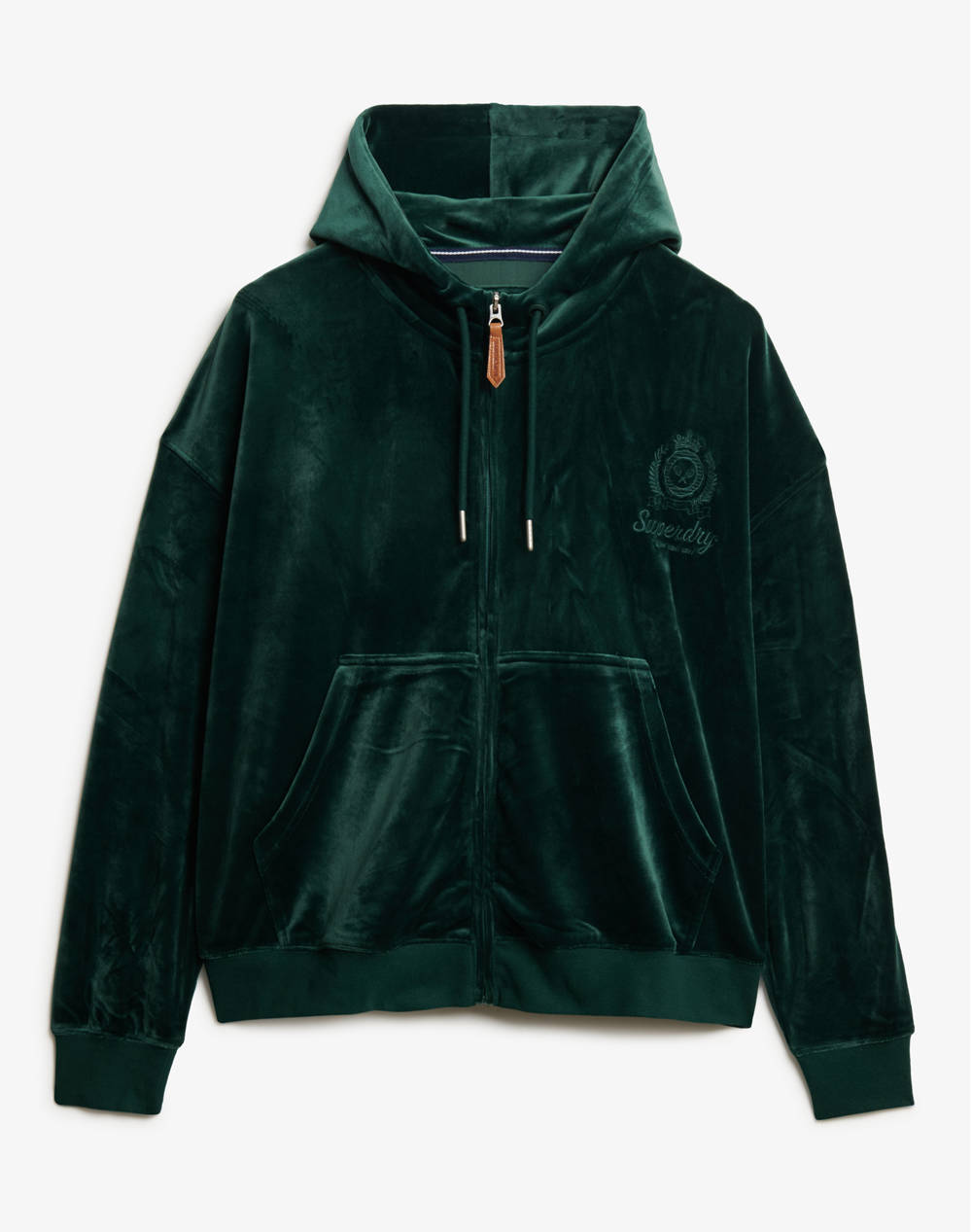SUPERDRY D1 SDSW COUNTRY CLUB VELOUR ZIPHOOD FLEECE DE DAMA