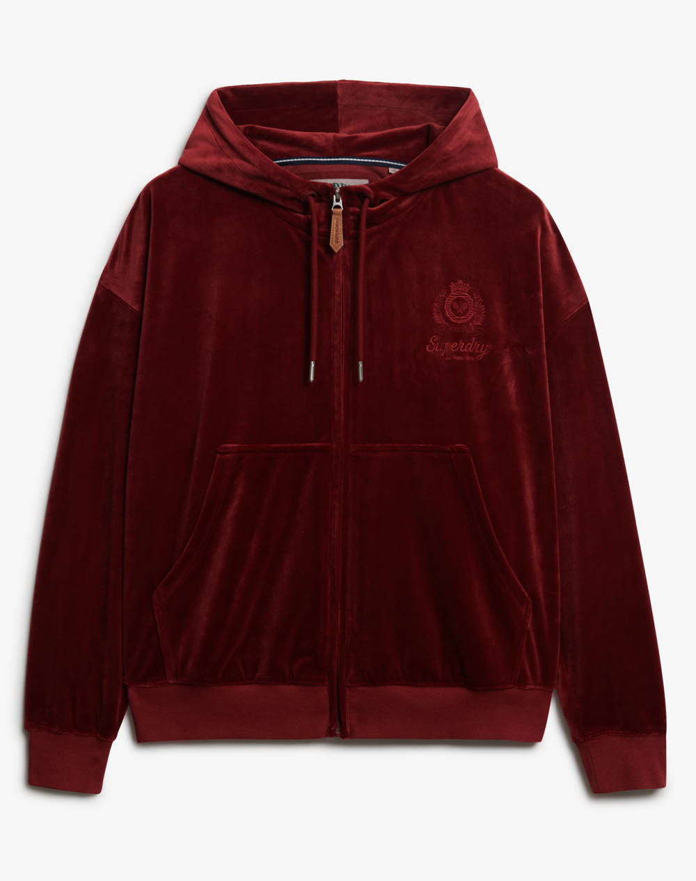 SUPERDRY D1 SDSW COUNTRY CLUB VELOUR ZIPHOOD FLEECE DE DAMA
