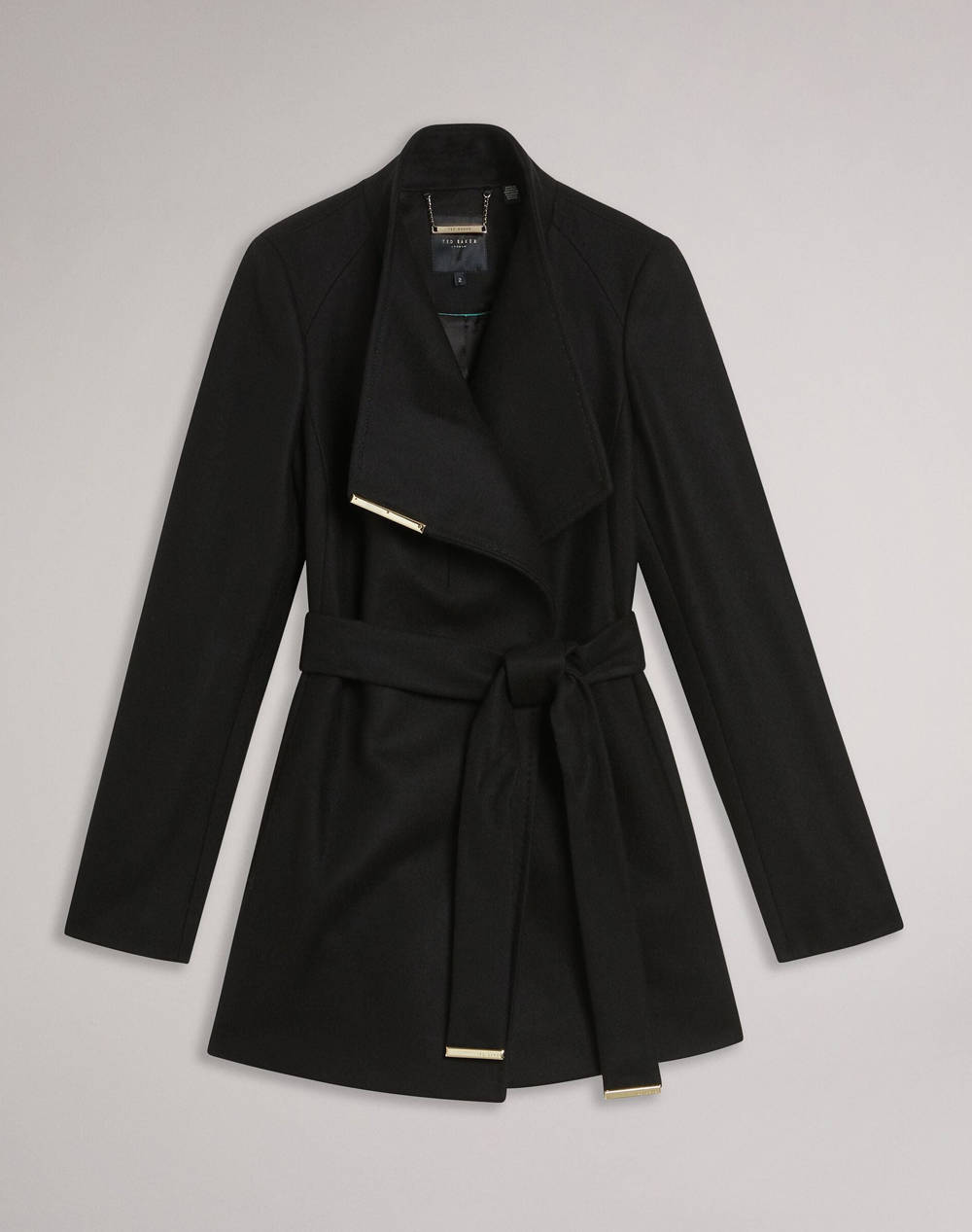 TED BAKER ROSESS Short Belted Wool Wrap Coat