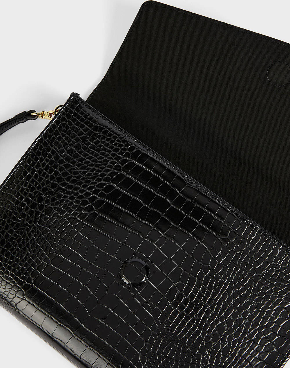 TED BAKER CROCEY Croc Effect Envelope Pouch (Dimensiuni: 25.5 x 19 x 3.5cm.)