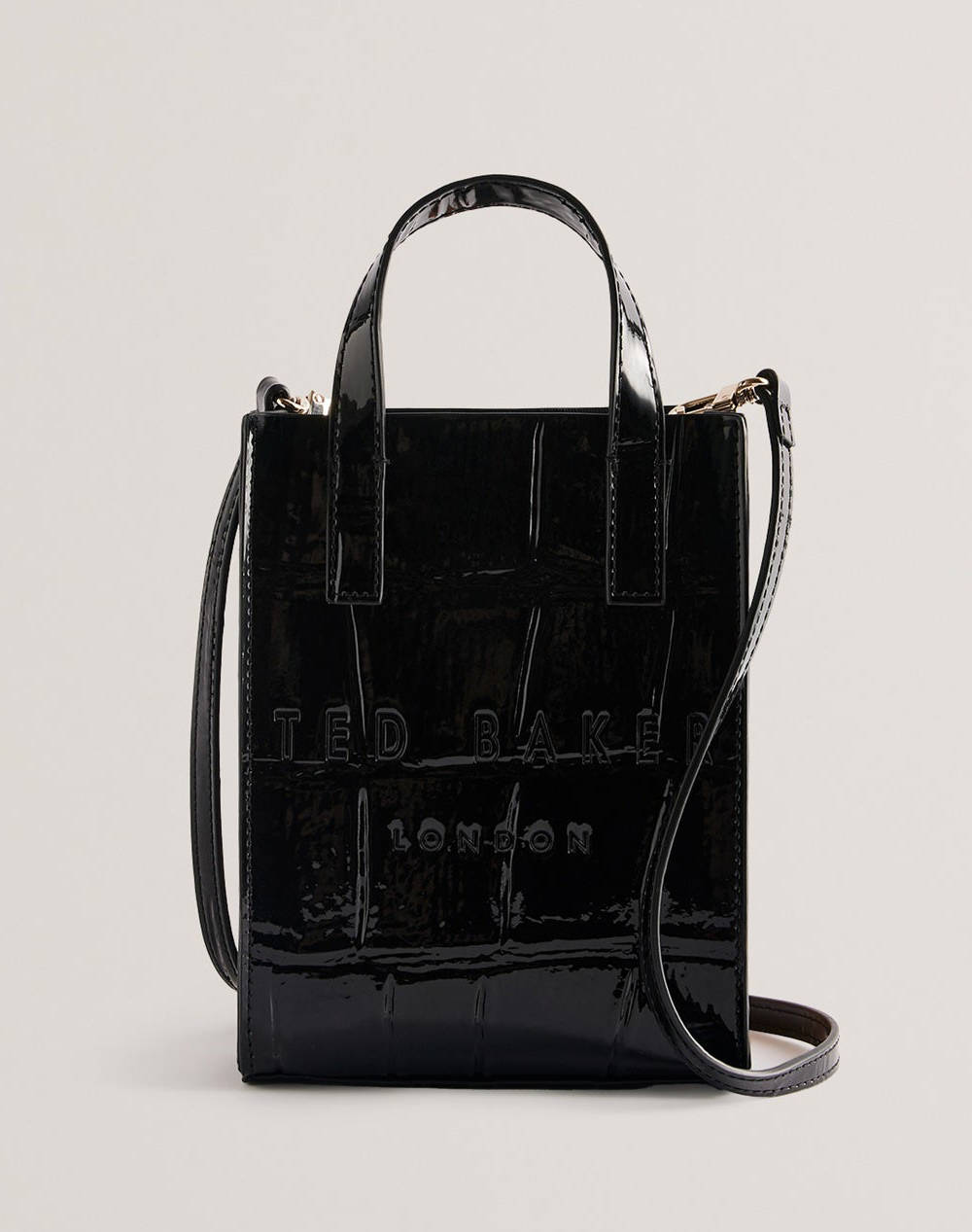 TED BAKER GATOCON Croc Effect Mini Icon Bag (Dimensiuni: 14 x 18 x 5cm.)