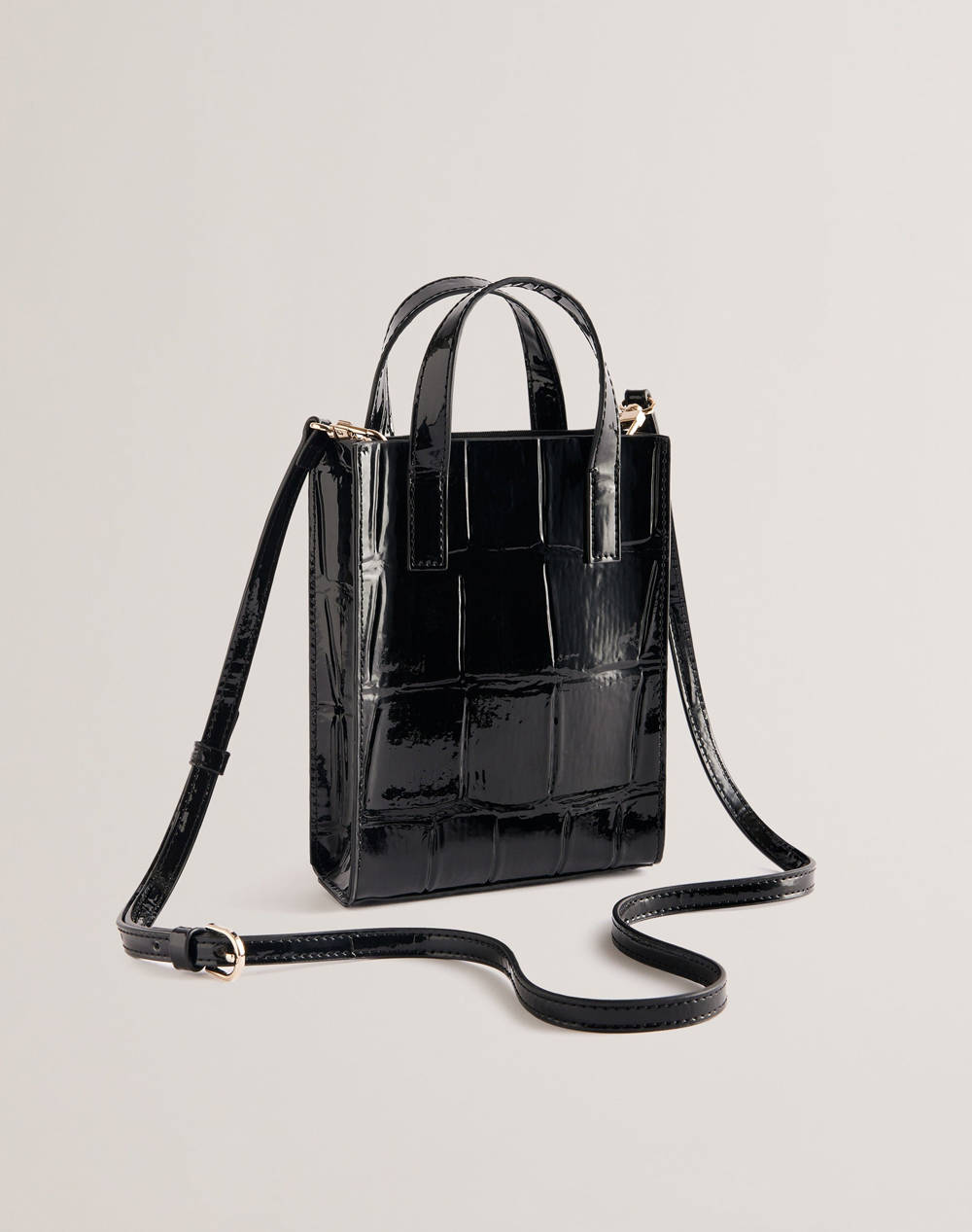 TED BAKER GATOCON Croc Effect Mini Icon Bag (Dimensiuni: 14 x 18 x 5cm.)