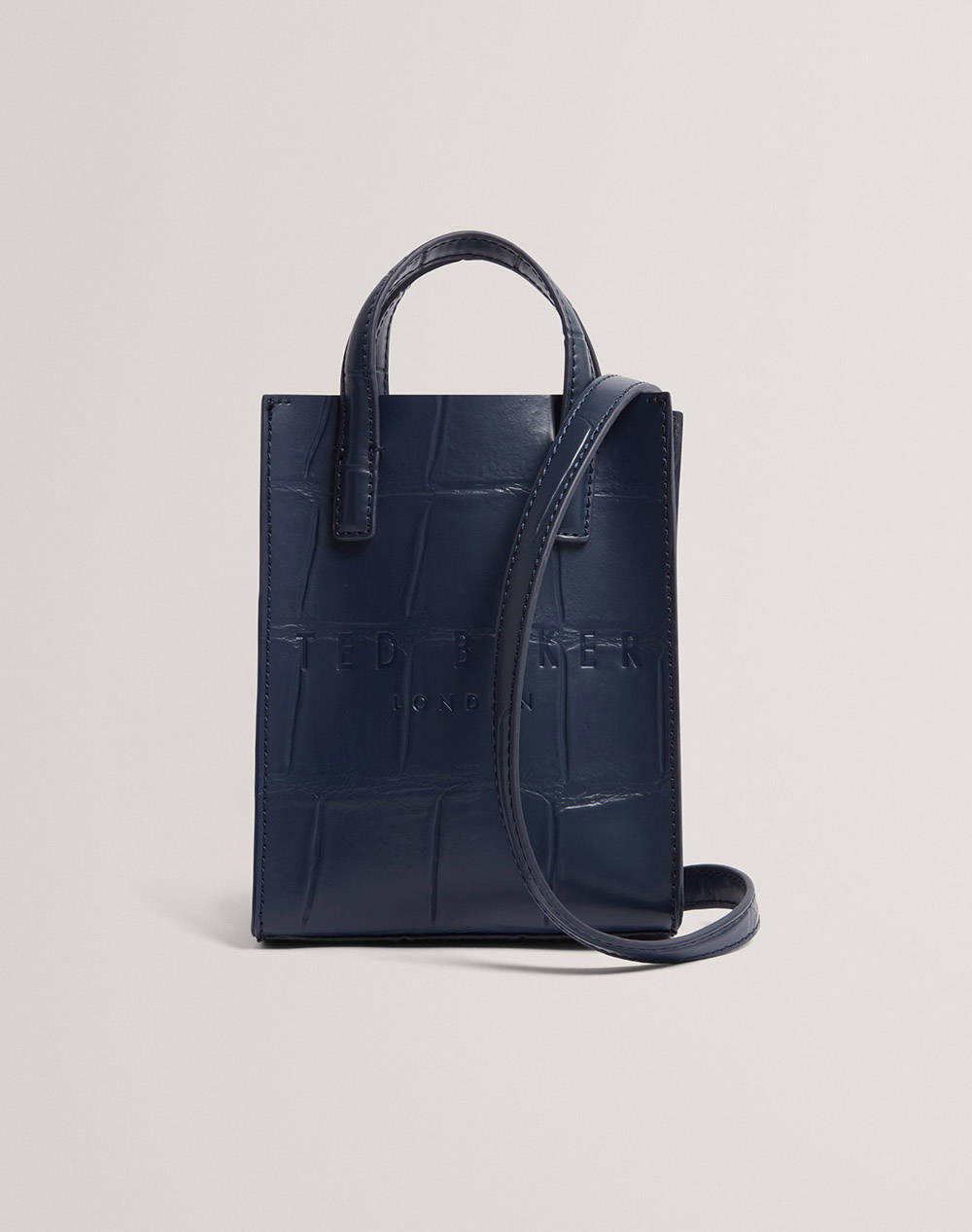 TED BAKER GATOCON Croc Effect Mini Icon Bag (Dimensiuni: 14 x 18 x 5cm.)