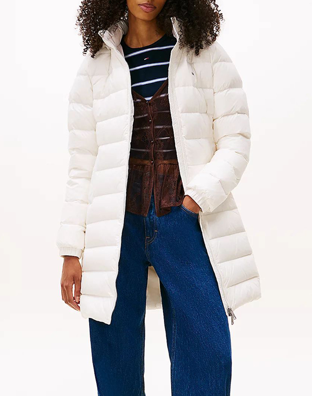 TOMMY JEANS TJW ESSENTIAL HOODED DOWN COAT