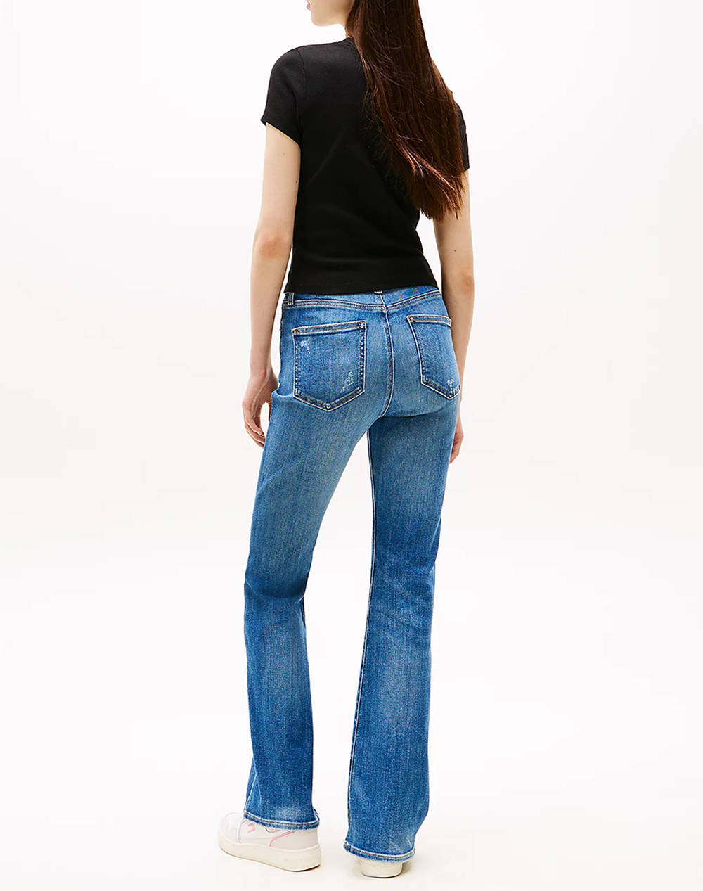 TOMMY JEANS TJW SLIM SH TOMMY NY RIB TEE