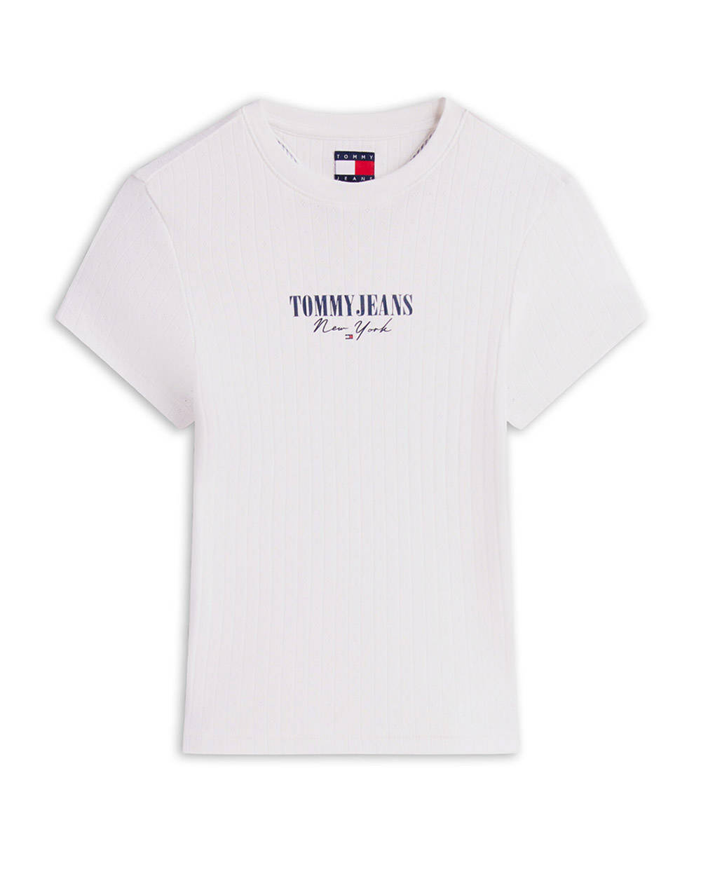 TOMMY JEANS TJW SLIM LOGO 2 POINTELLE TEE