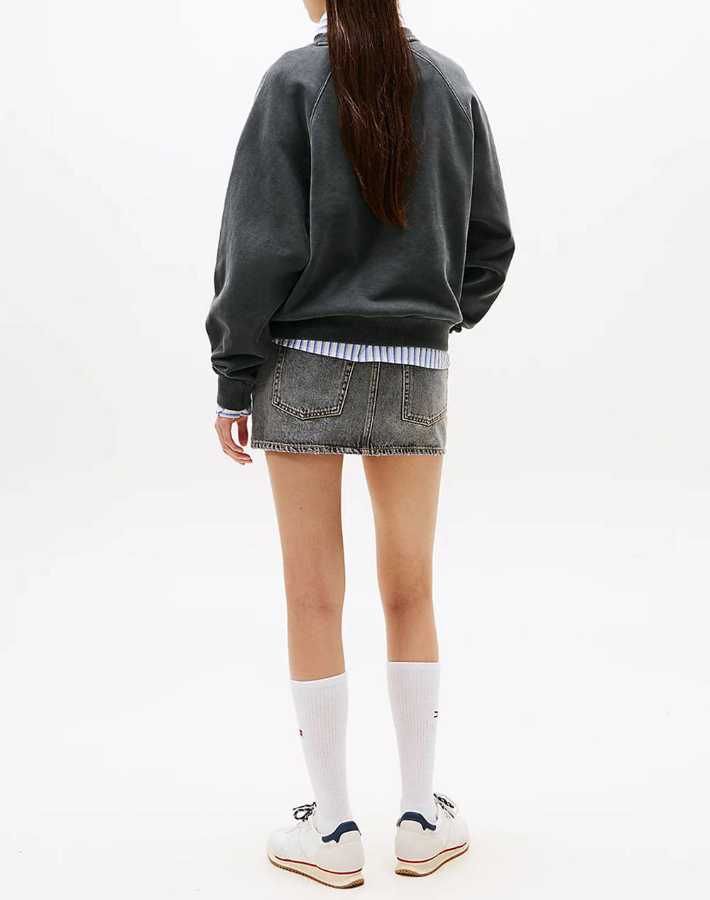 TOMMY JEANS TJW BXY LEOPARD VARSITY CREW