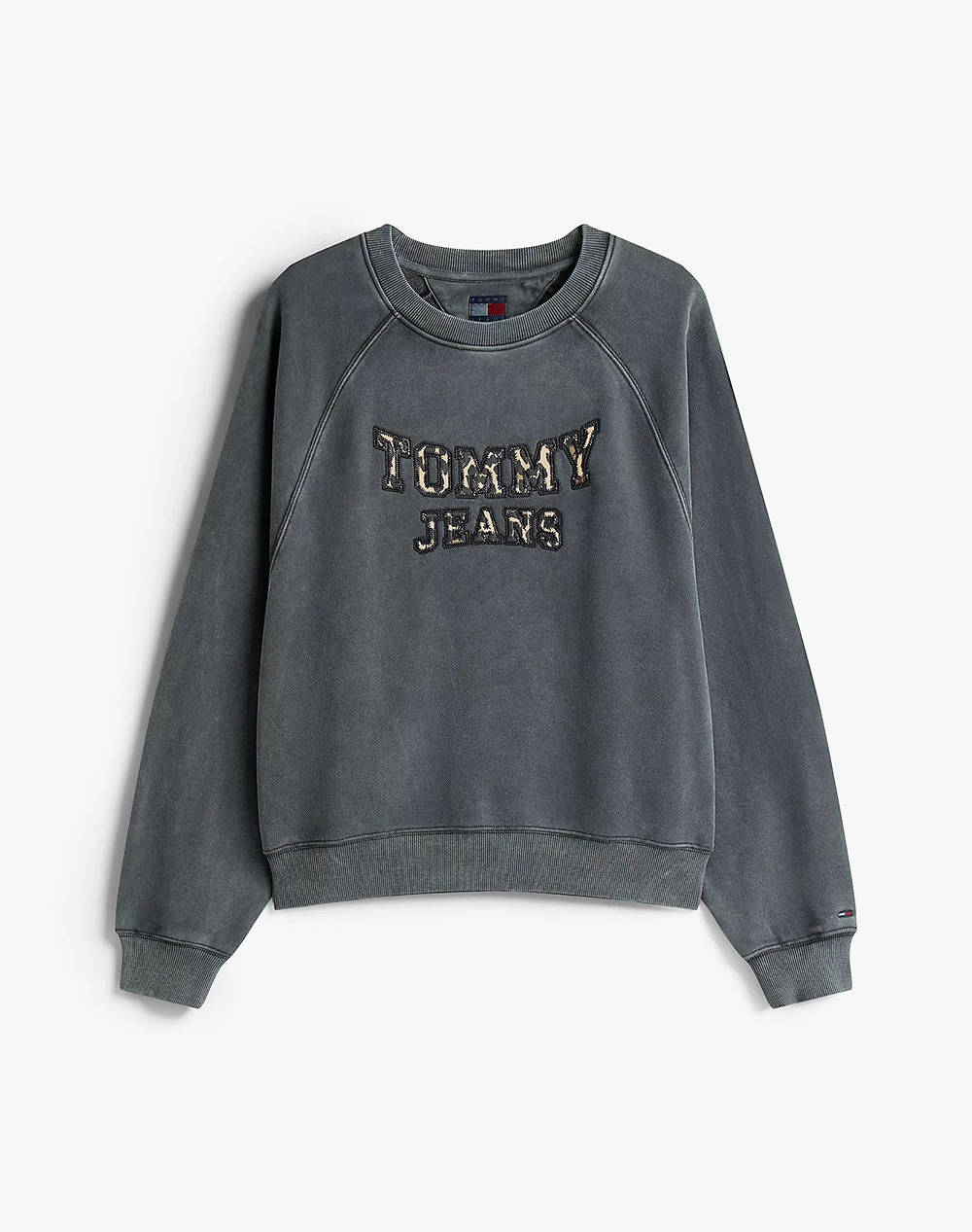 TOMMY JEANS TJW BXY LEOPARD VARSITY CREW