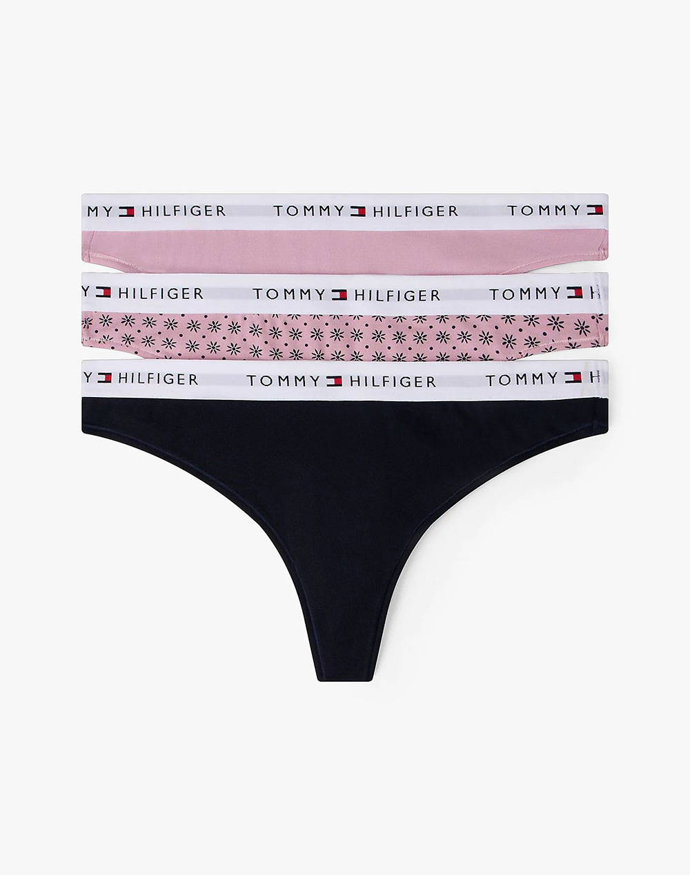 TOMMY HILFIGER 3 PACK THONG (EXT. SIZES)