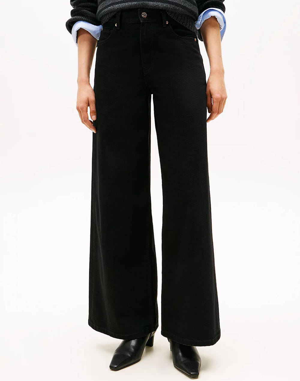 TOMMY HILFIGER DNM BLACK 70s WIDE LEG HW