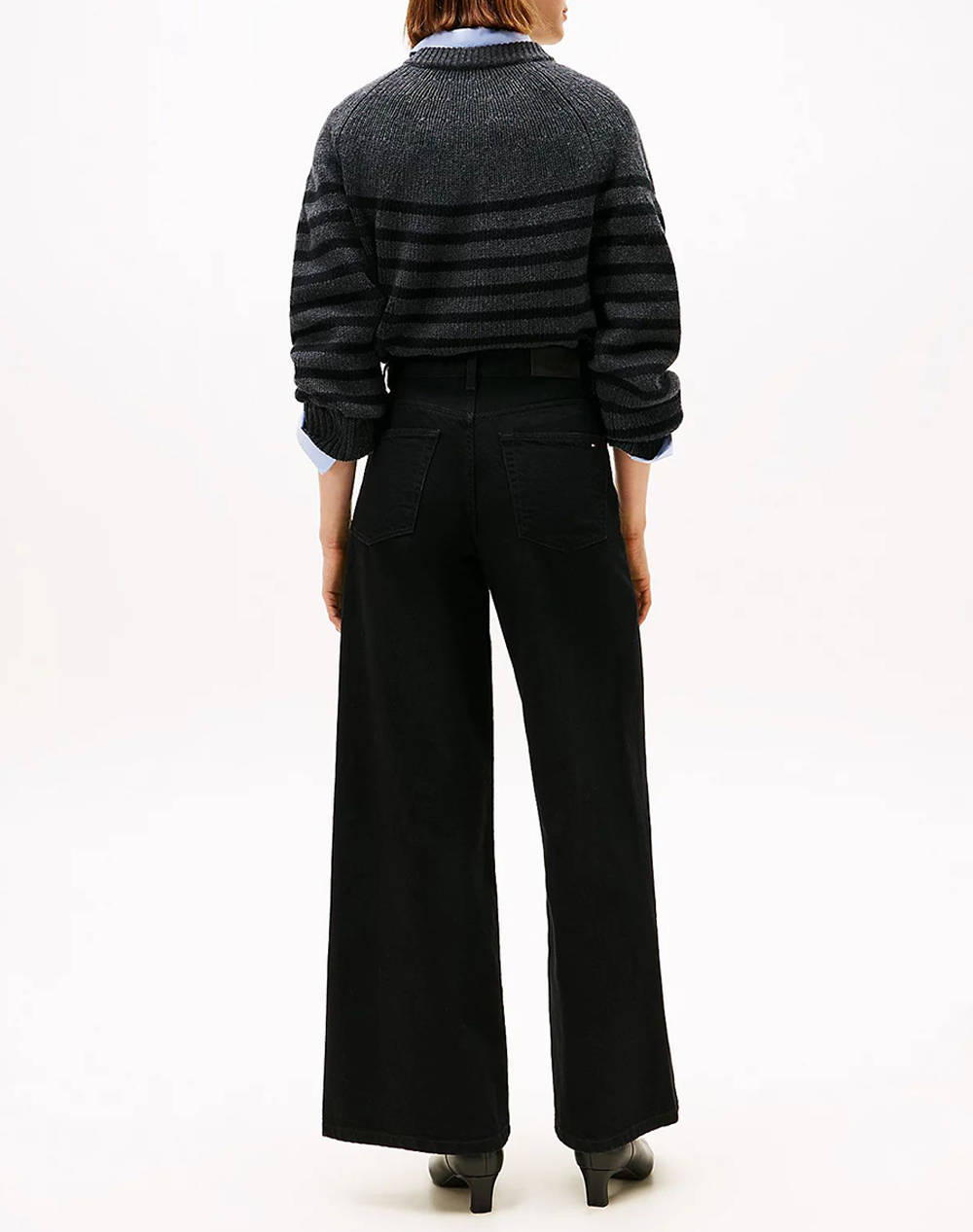TOMMY HILFIGER DNM BLACK 70s WIDE LEG HW