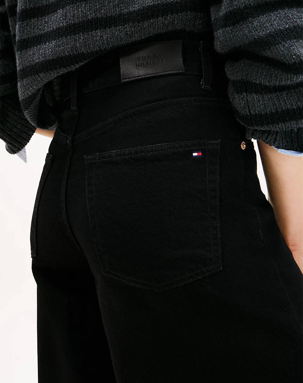 TOMMY HILFIGER DNM BLACK 70s WIDE LEG HW