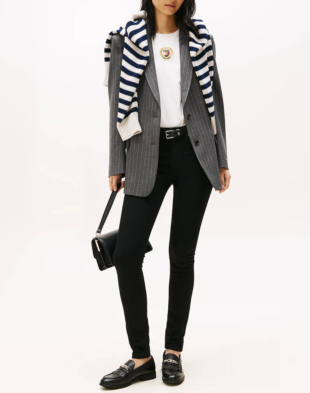 TOMMY HILFIGER DNM BLACK COMO SKINNY RW