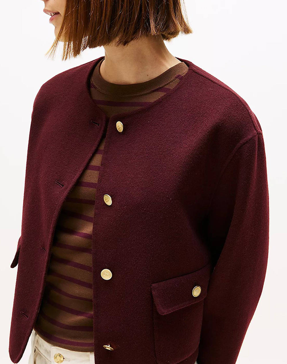 TOMMY HILFIGER DF WOOL BLEND REG LADY JACKET