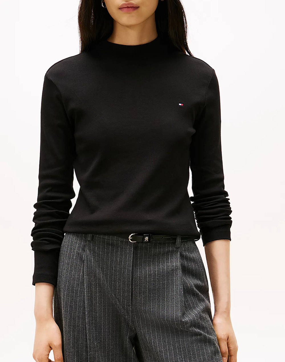 TOMMY HILFIGER SLIM CODY MOCK-NK LS