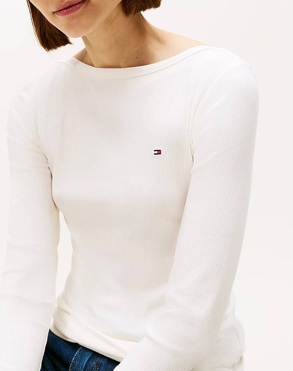 TOMMY HILFIGER SLIM 5X2 RIB BOAT-NK LS