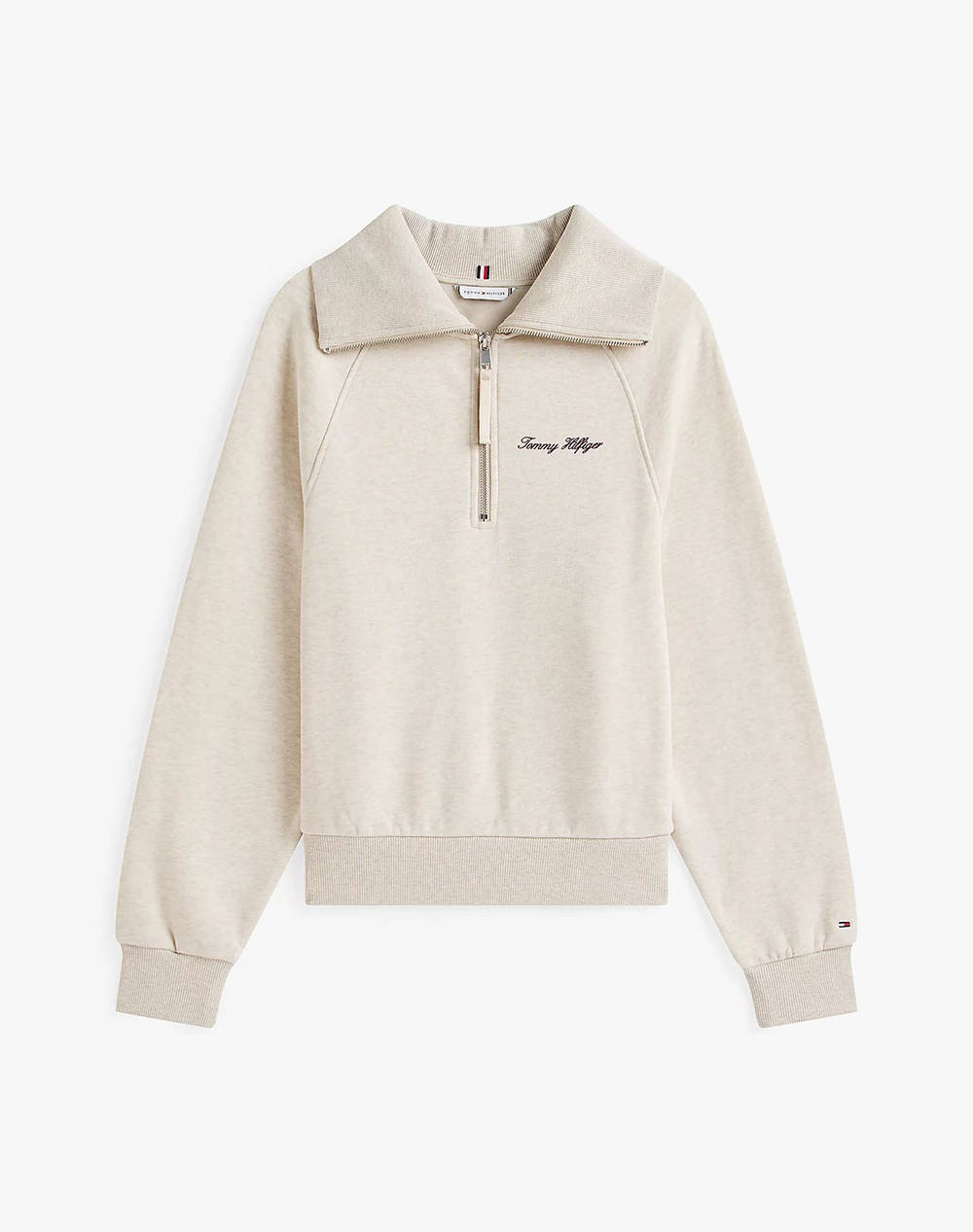 TOMMY HILFIGER CLASSIC SCRIPT FLEECE HALF-ZIP