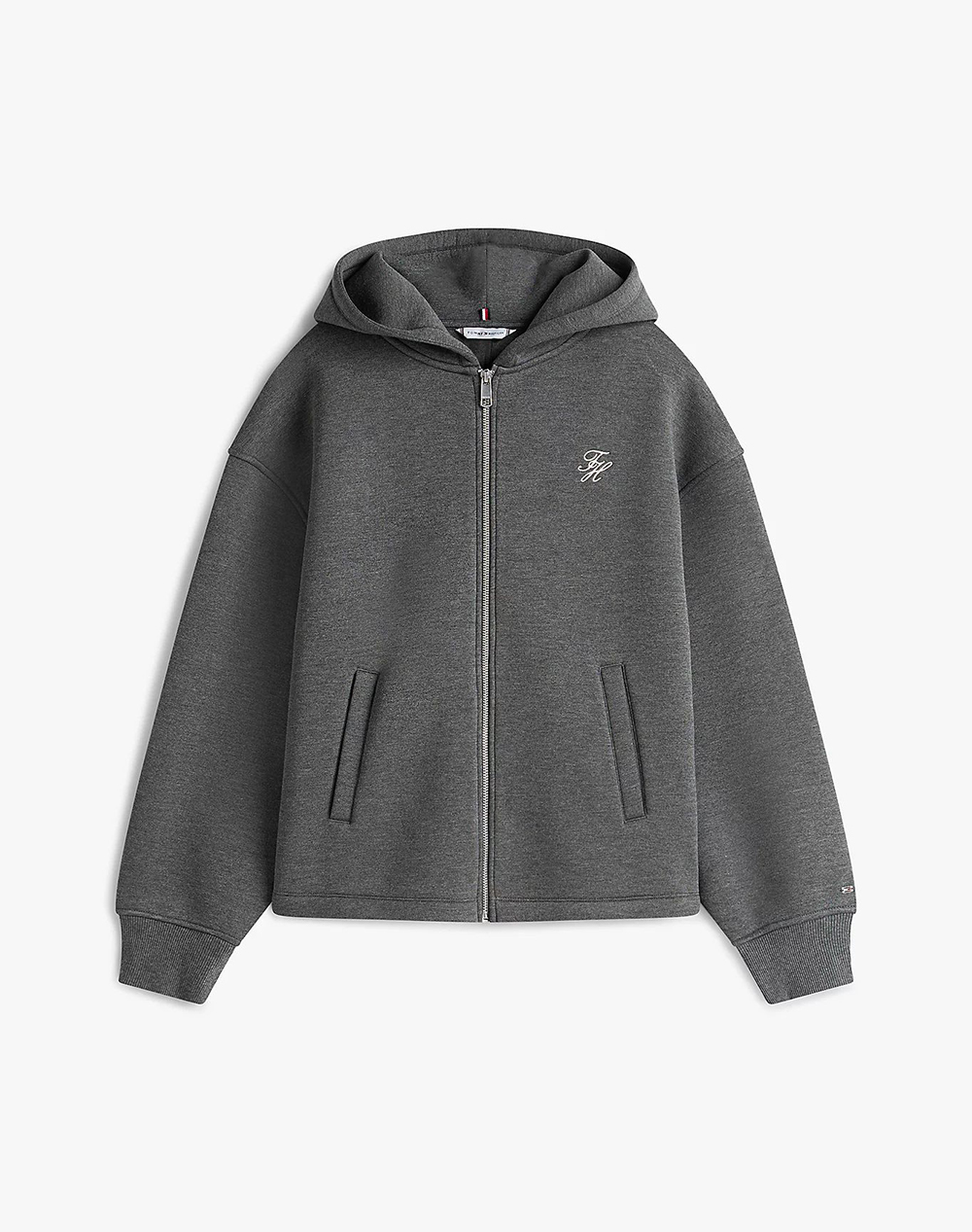TOMMY HILFIGER TH SCRIPT INTERLOCK ZIP HOODIE