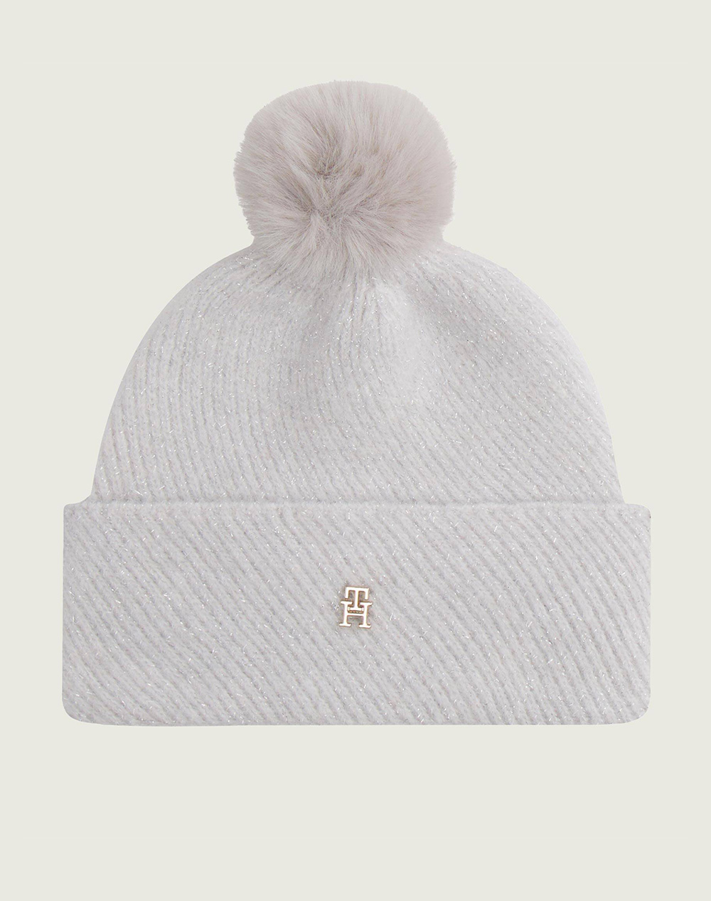 TOMMY HILFIGER POM POM BEANIE LUREX GP