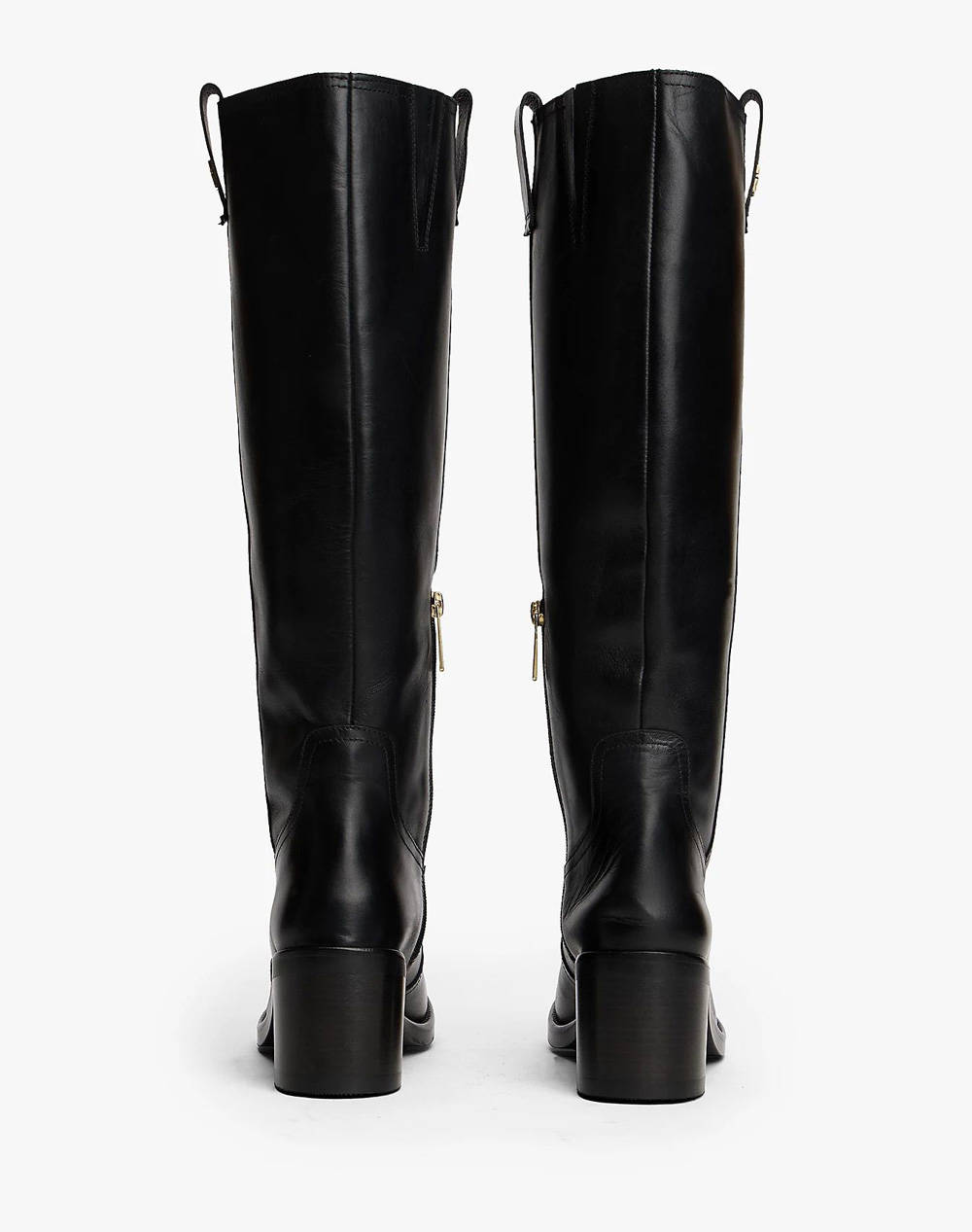 TOMMY HILFIGER RIDING LTHR LONG BOOT BLOCK HEEL