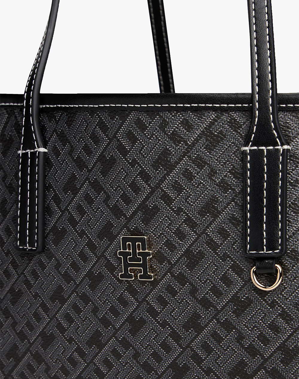 TOMMY HILFIGER TH MONOPLAY LEATHER TOTE