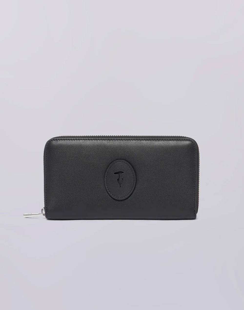 TRUSSARDI SOCIETY ZIP AROUND WALLET LG - CALF LEATHER (Dimensiuni: 19.5 x 10.5cm.)