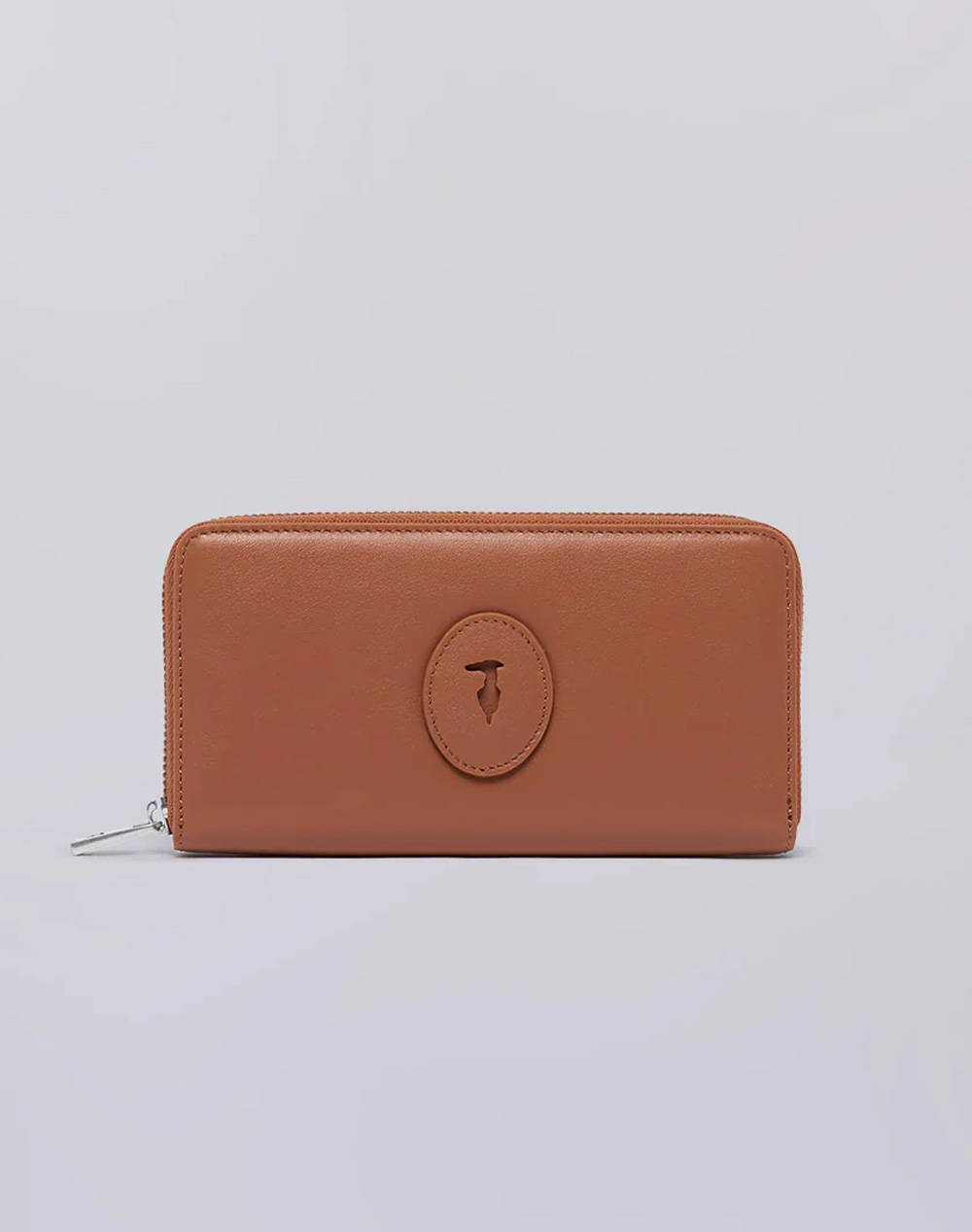TRUSSARDI SOCIETY ZIP AROUND WALLET LG - CALF LEATHER (Dimensiuni: 19.5 x 10.5cm.)