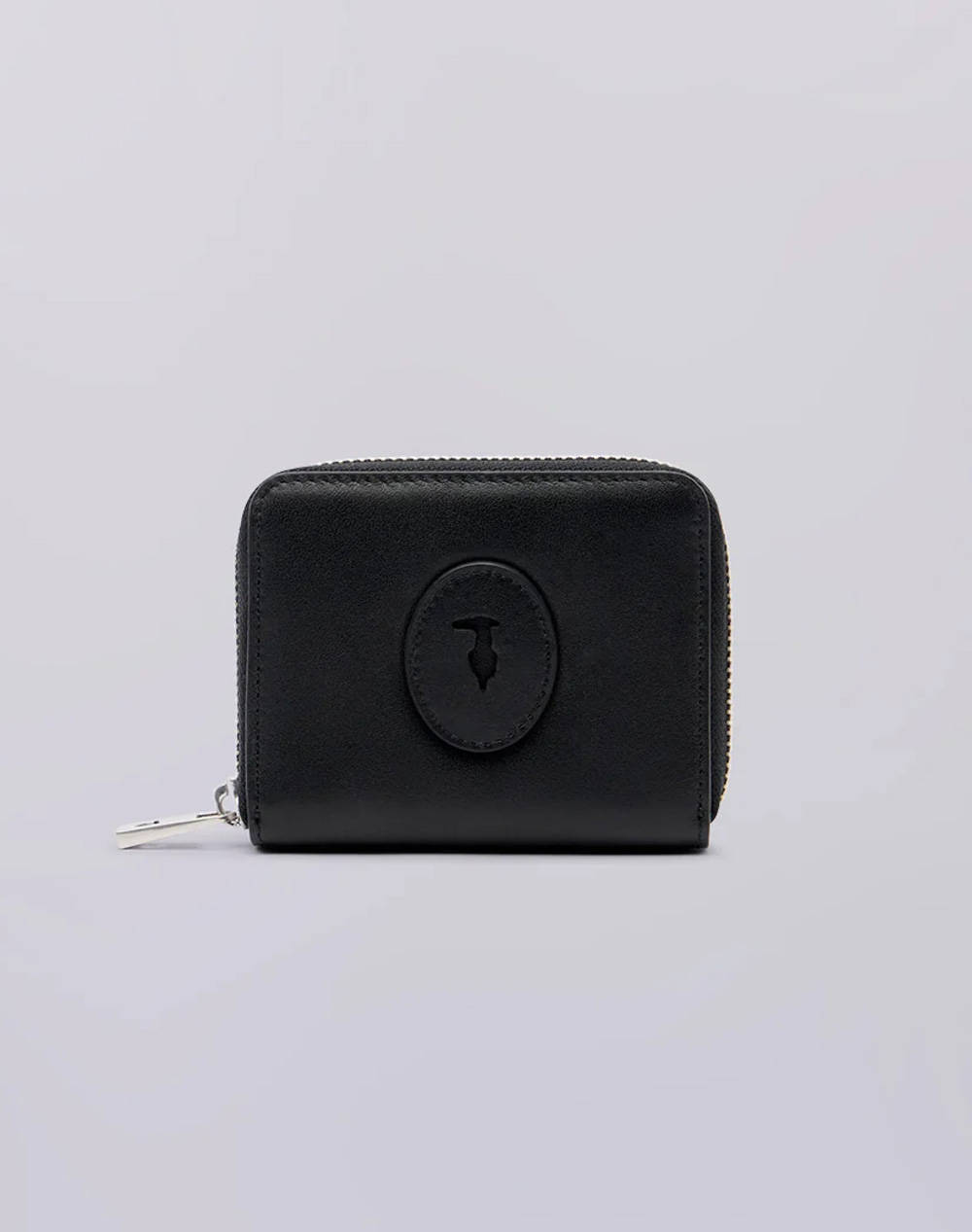 TRUSSARDI SOCIETY ZIP AROUND WALLET MD - CALF LEATHER (Dimensiuni: 11 x 9cm.)