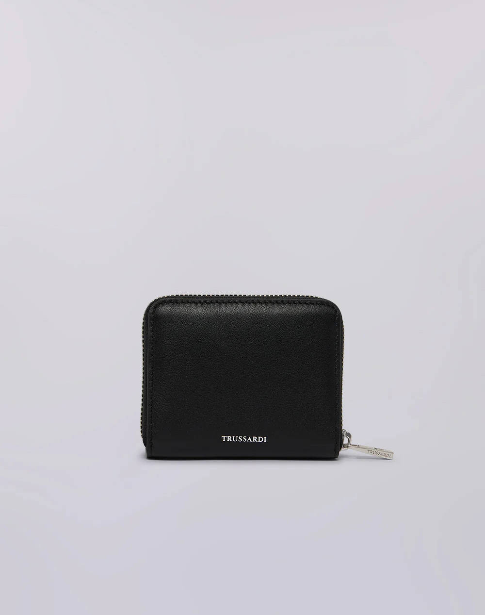 TRUSSARDI SOCIETY ZIP AROUND WALLET MD - CALF LEATHER (Dimensiuni: 11 x 9cm.)