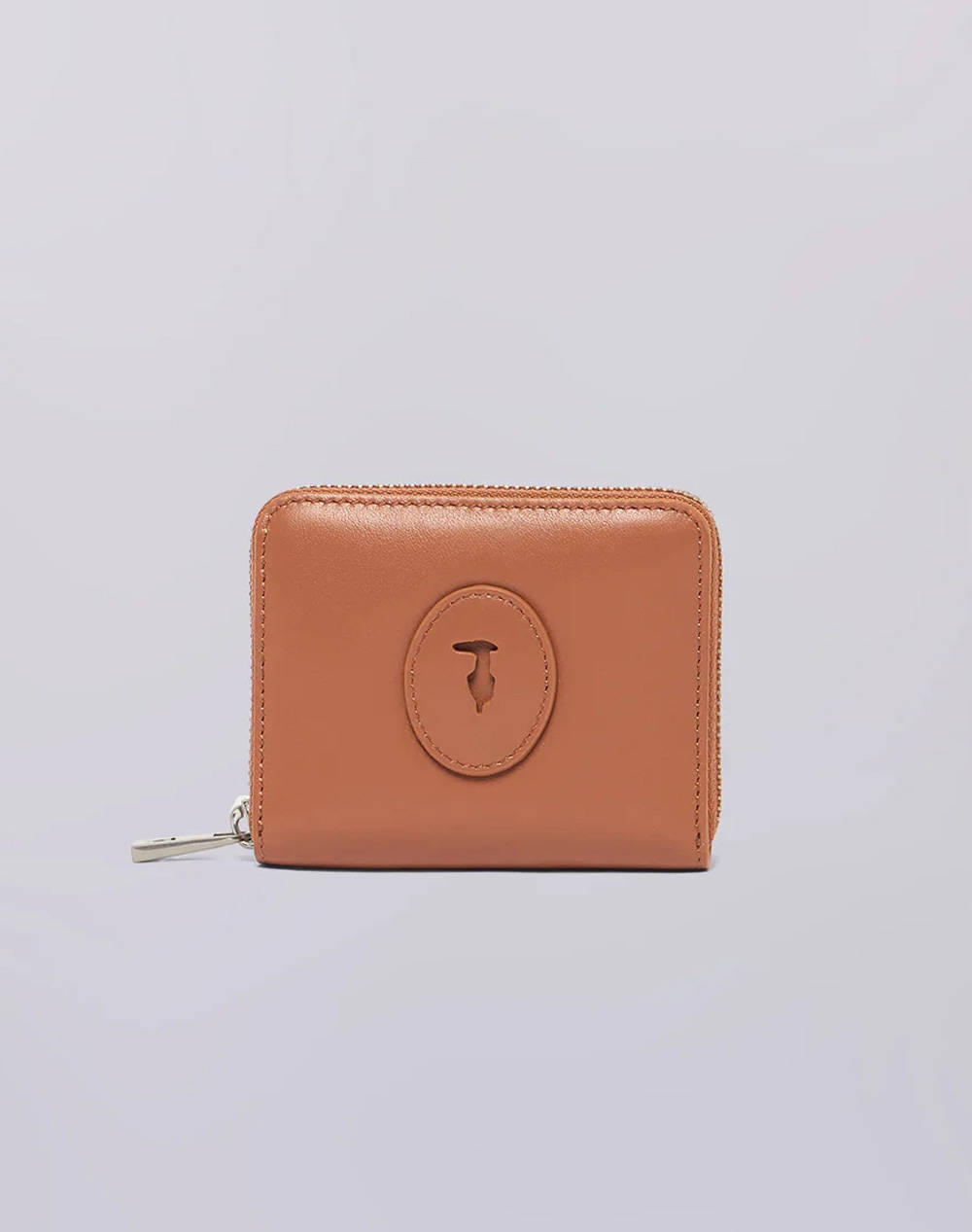 TRUSSARDI SOCIETY ZIP AROUND WALLET MD - CALF LEATHER (Dimensiuni: 11 x 9cm.)