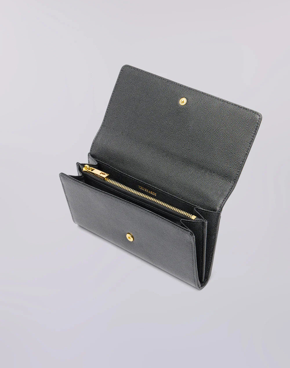 TRUSSARDI SLG -CAMEO PORTAFOGLIO CONTINENTAL IN GRANA RISO