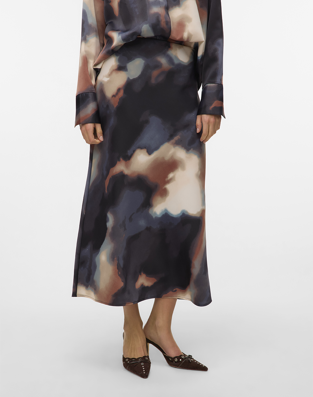 VERO MODA VMJOA HW ANKLE SKIRT PR WVN GA