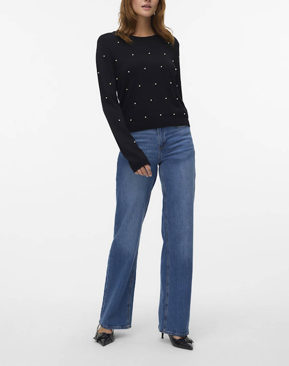 VERO MODA VMGLORY PEARL LS O-NECK PULLOVER BOO