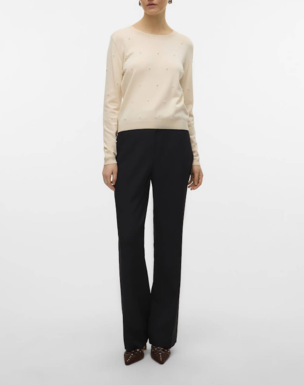 VERO MODA VMGLORY PEARL LS O-NECK PULLOVER BOO