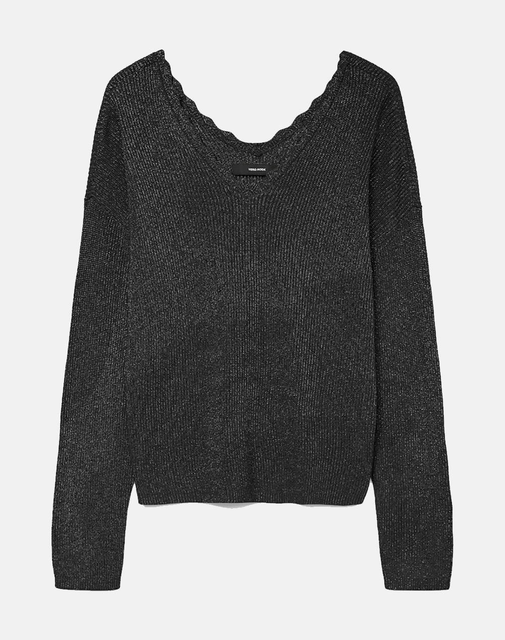 VERO MODA VMNEWLEX SHINE DOUBLE LS V-NECK PULL.