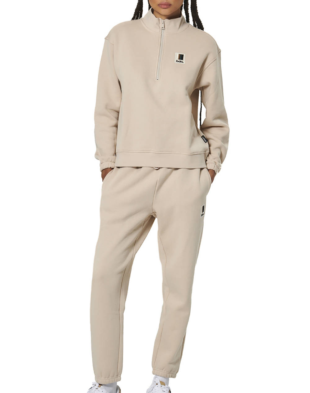 BODY ACTION WOMENS HALF-ZIP SWEATSHIRT