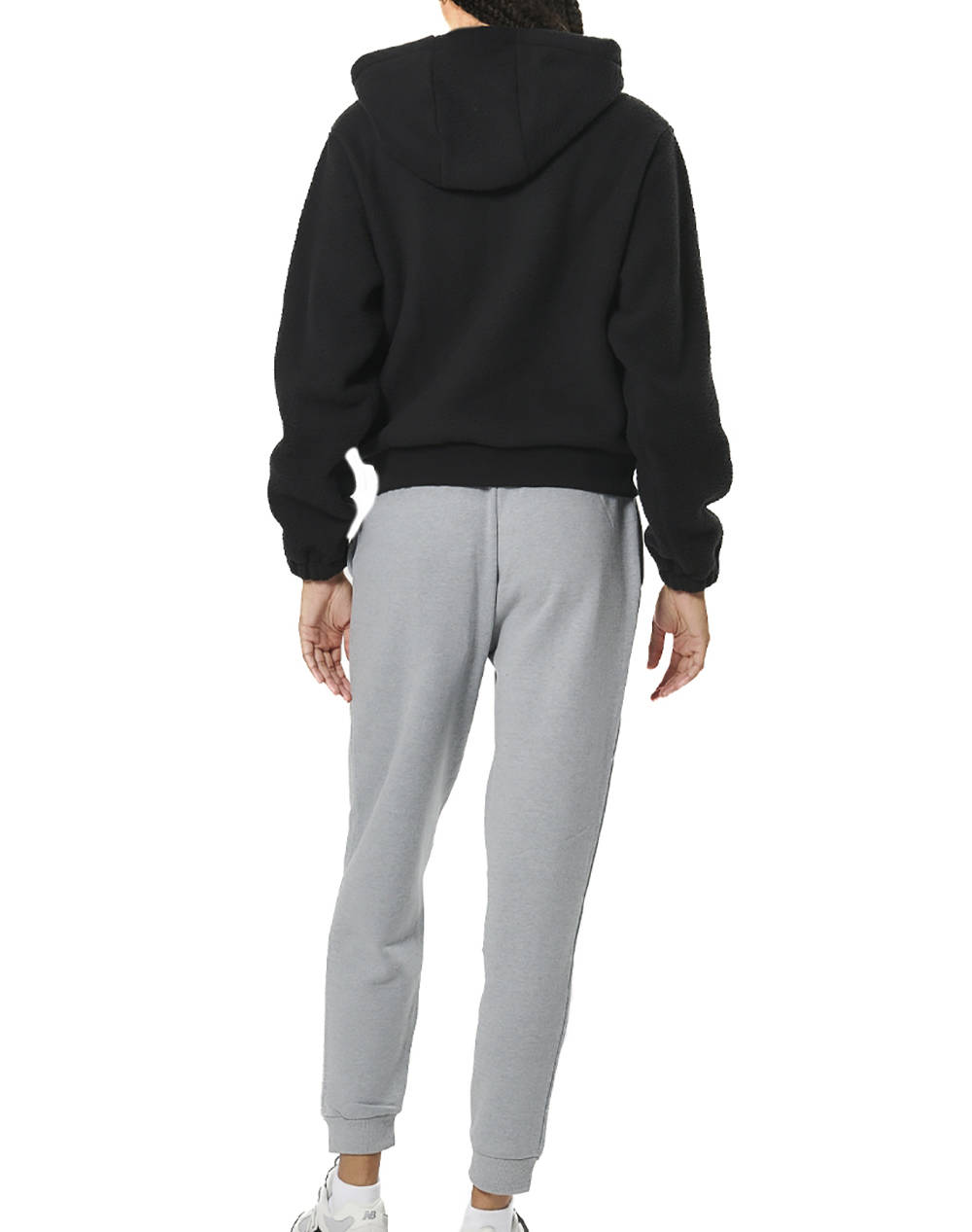 BODY ACTION WOMENS FULL-ZIP SHERPA FLEECE HOODIE
