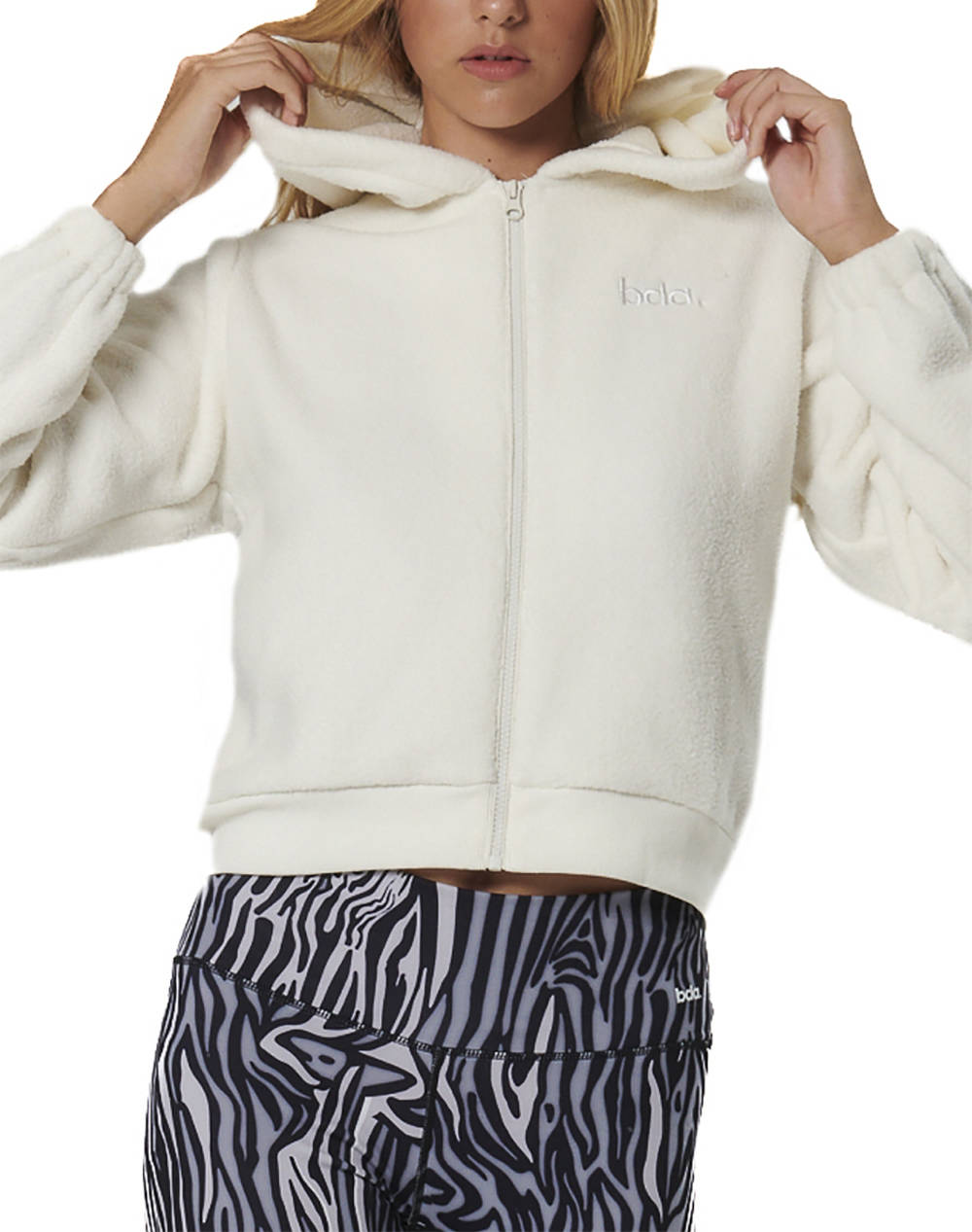 BODY ACTION WOMEN''S FULL-ZIP SHERPA FLEECE HOODIE