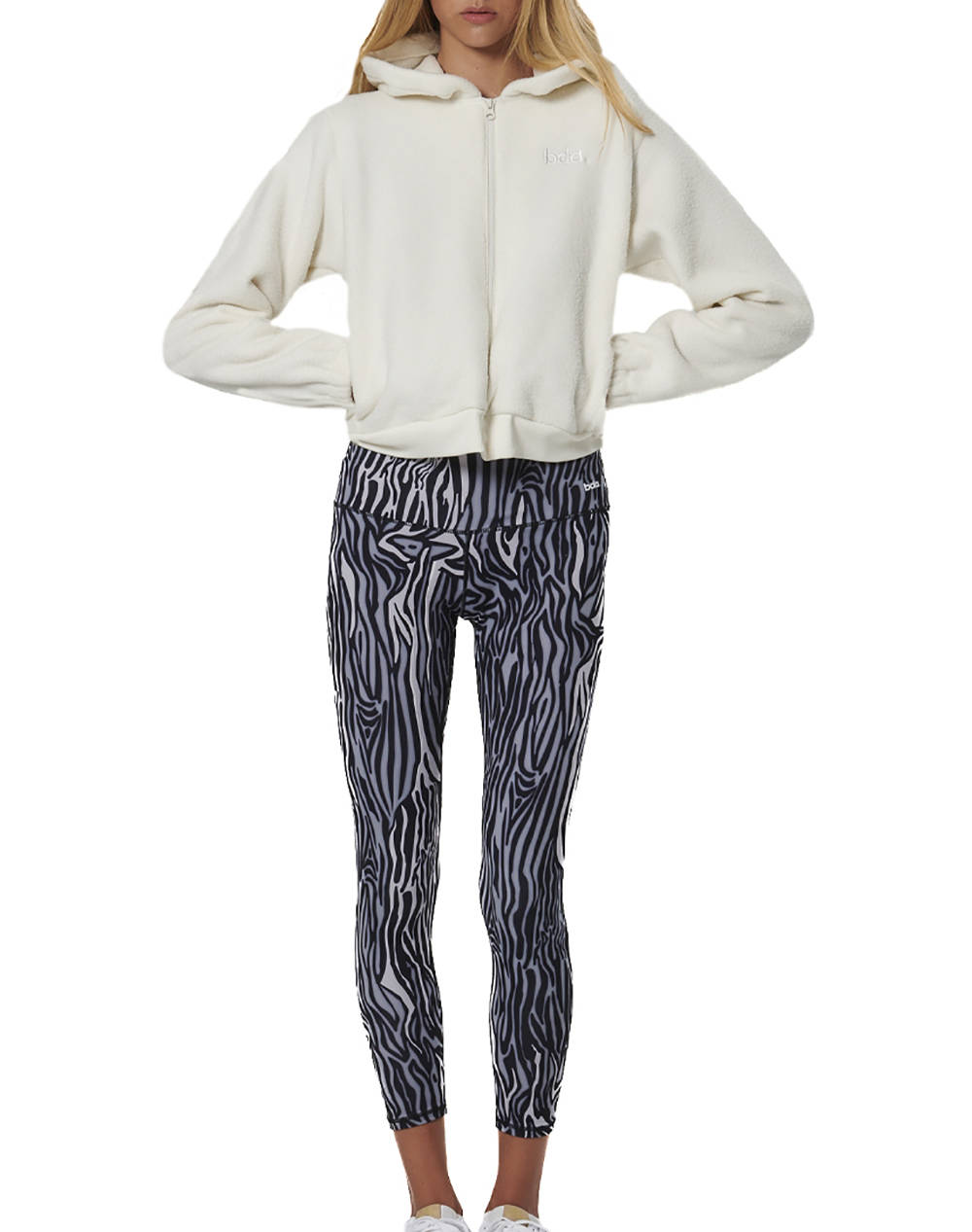 BODY ACTION WOMENS FULL-ZIP SHERPA FLEECE HOODIE