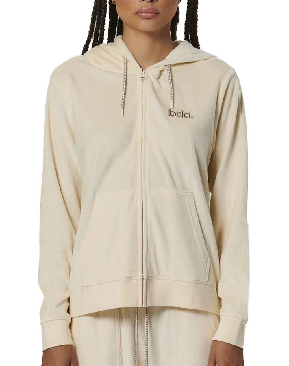 BODY ACTION WOMEN''S VELOUR HOODIE JACKET