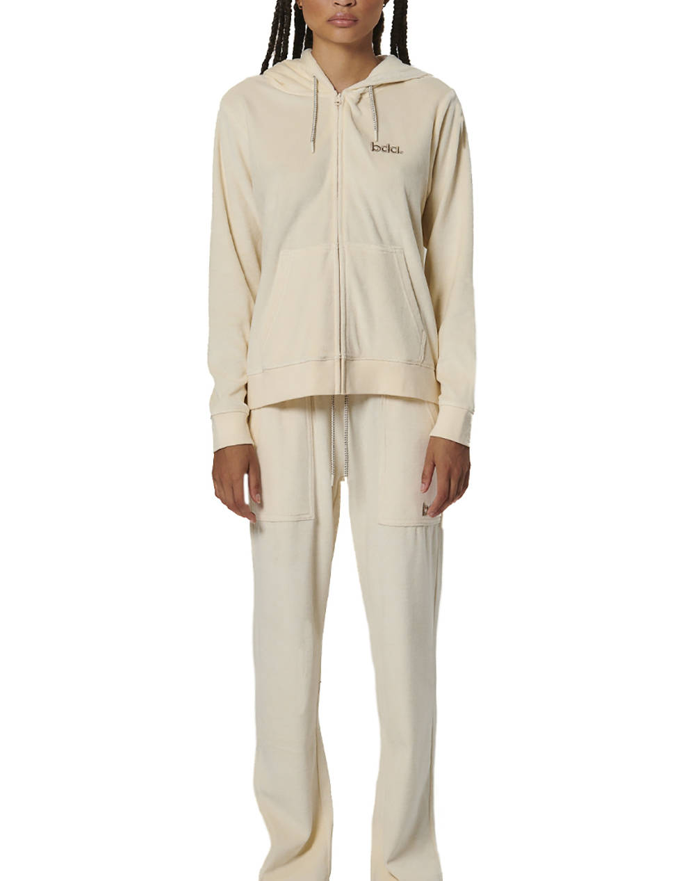BODY ACTION WOMENS VELOUR HOODIE JACKET