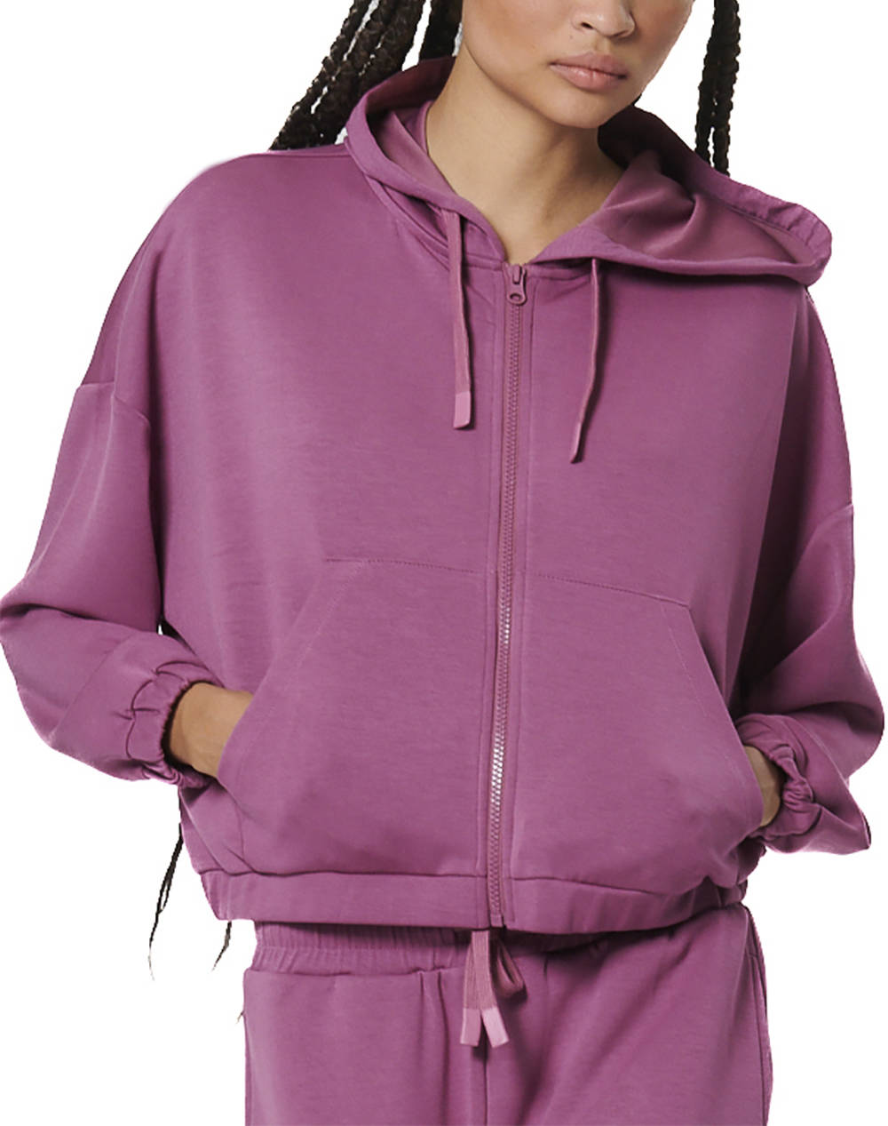 BODY ACTION WOMEN''S MODAL CROP JACKET