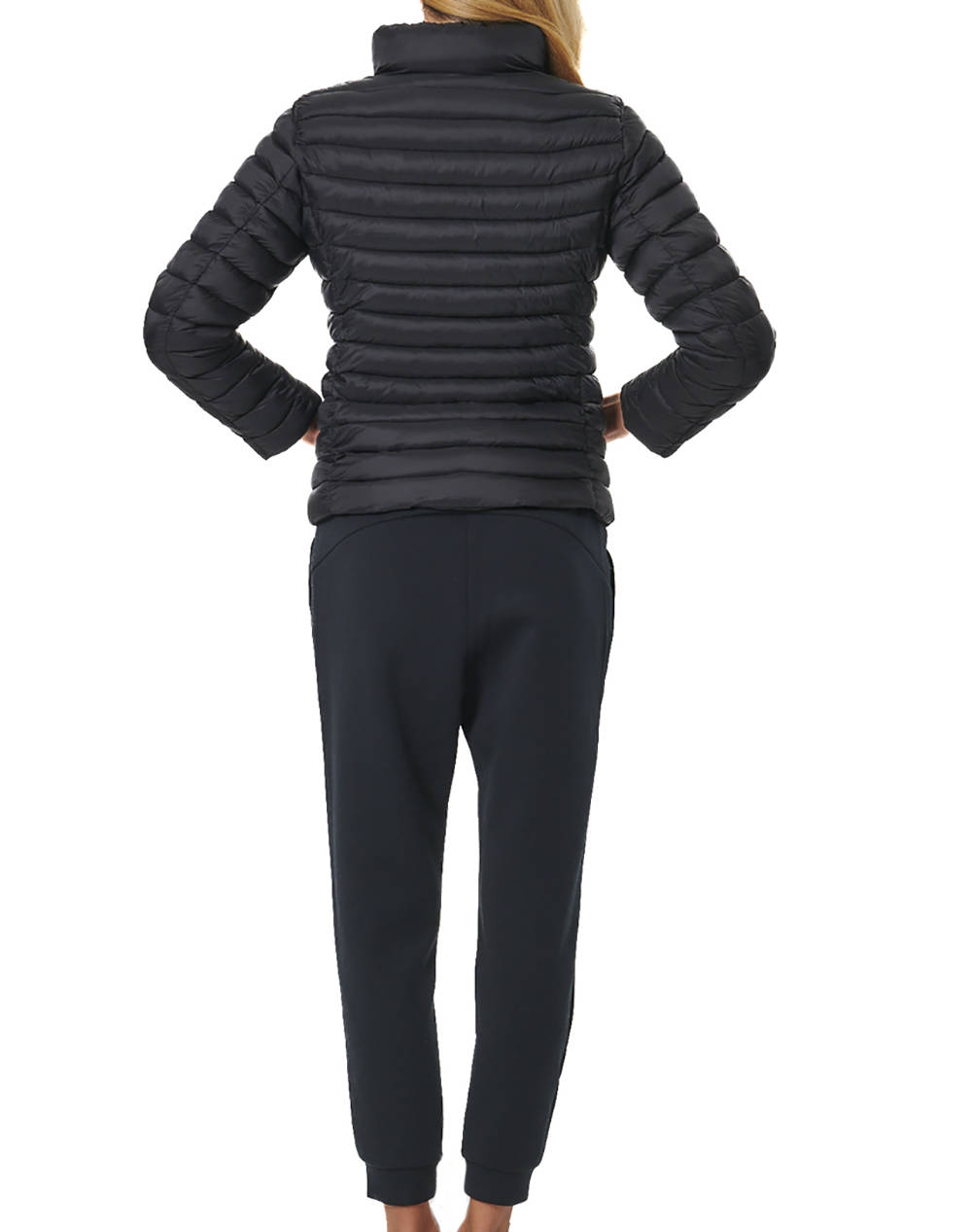 BODY ACTION WOMENS QUILTED JACKET WITH COLLAR