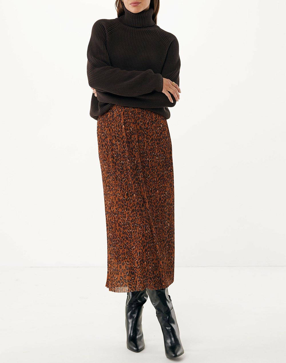 MEXX Mesh leopard skirt