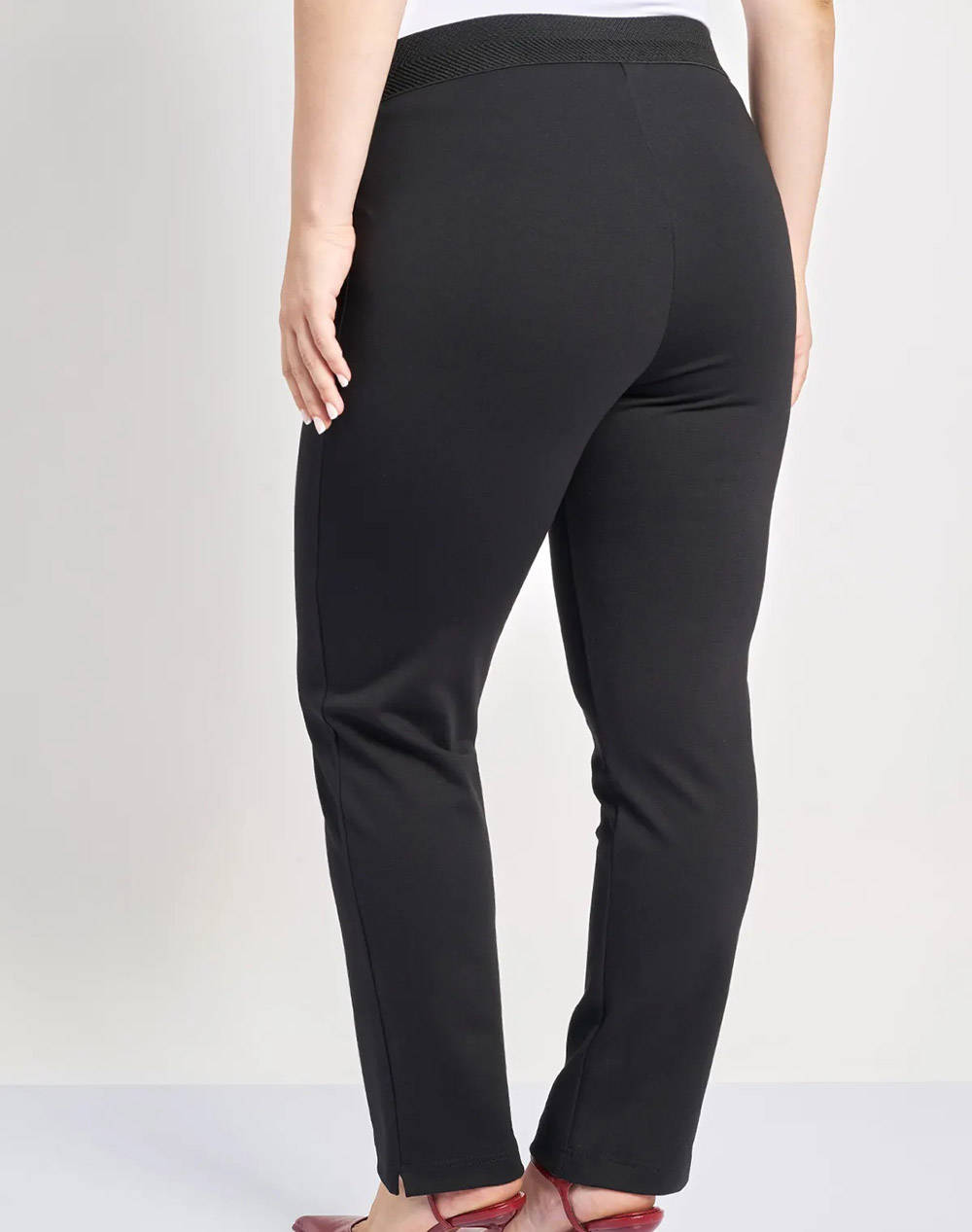 PARABITA Pantaloni elastici tip cigarette, cu cusatura
