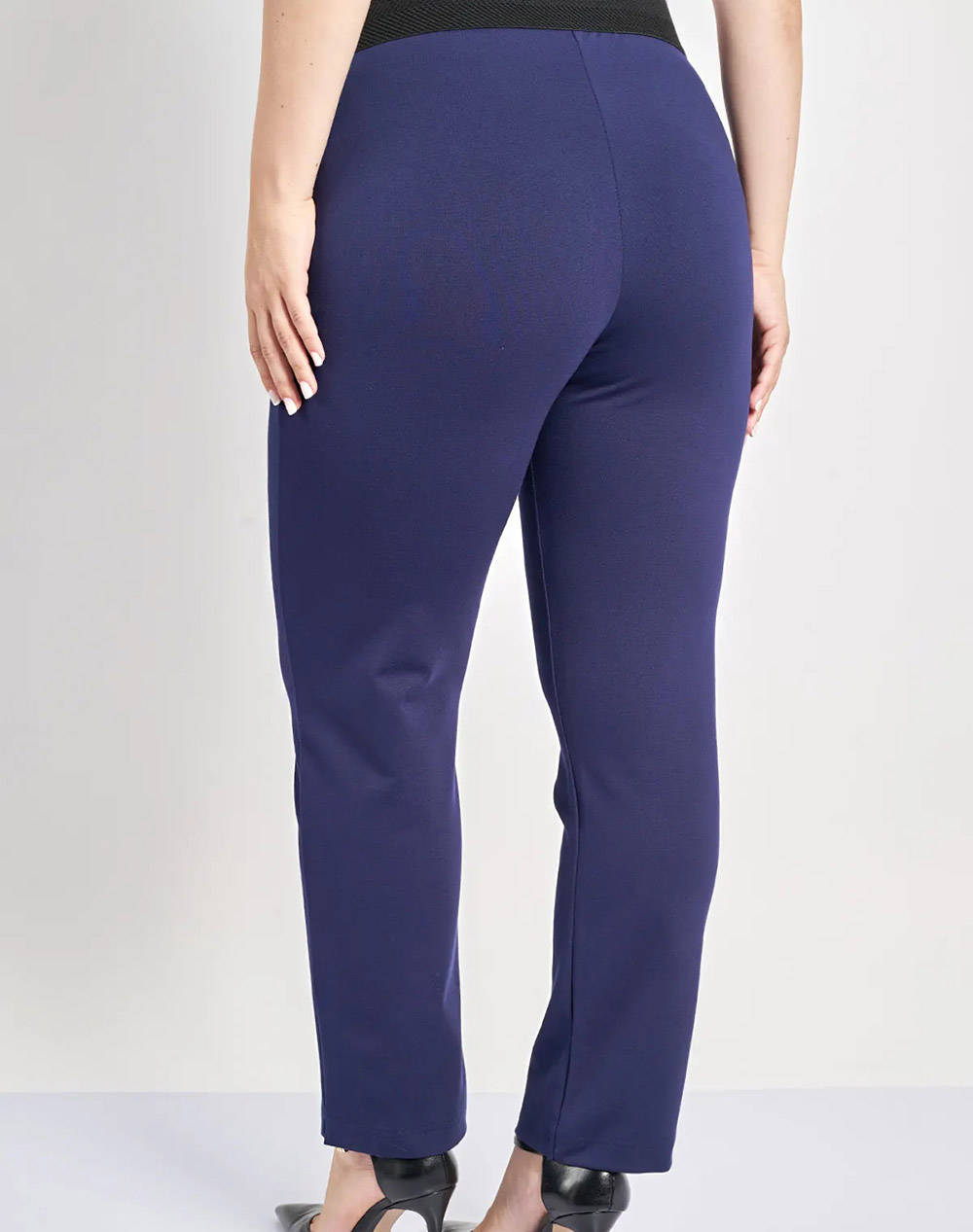 PARABITA Pantaloni elastici tip cigarette, cu cusatura