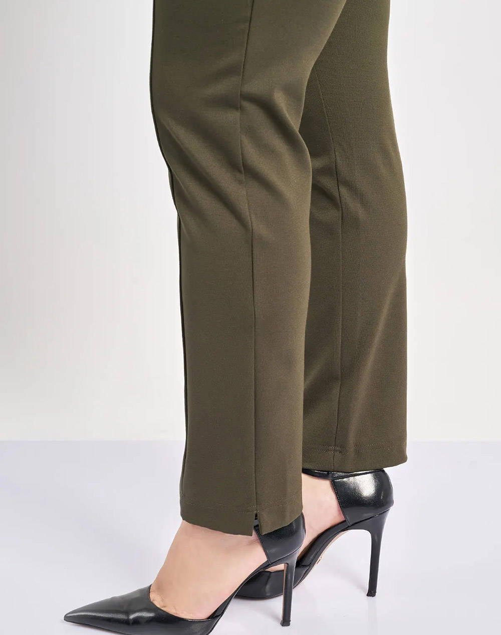 PARABITA Pantaloni elastici tip cigarette, cu cusatura