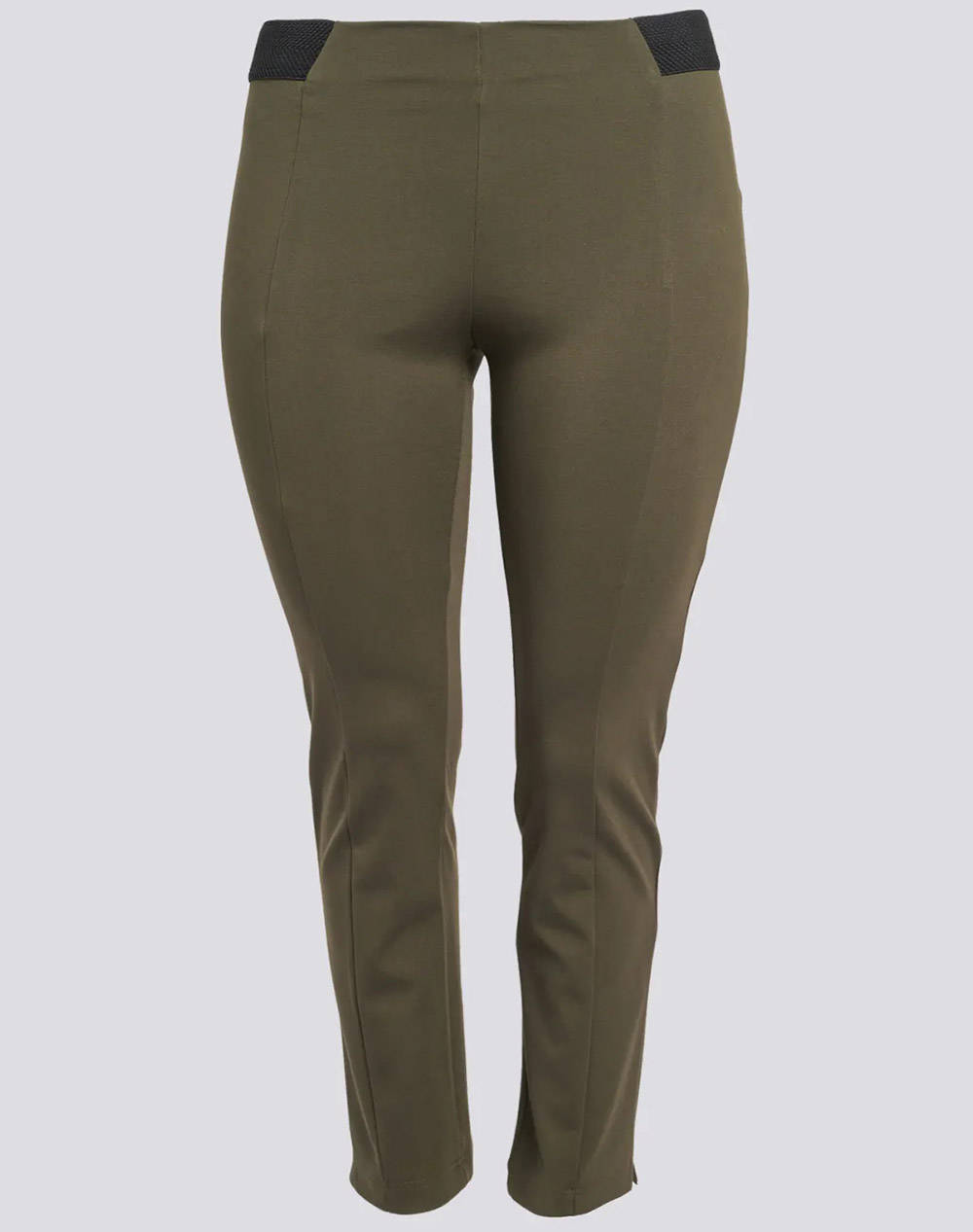 PARABITA Pantaloni elastici tip cigarette, cu cusatura