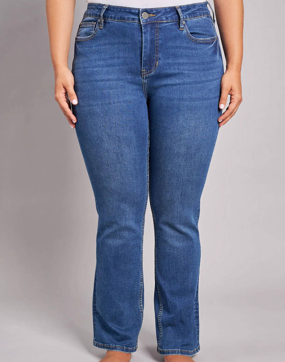 PARABITA Blugi de dama, croiala bootcut, blue