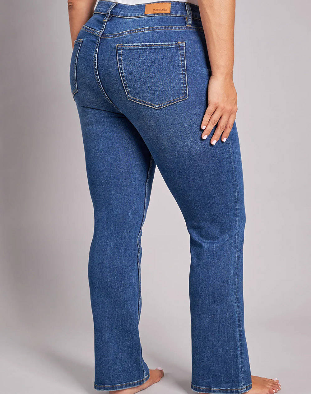 PARABITA Blugi de dama, croiala bootcut, blue